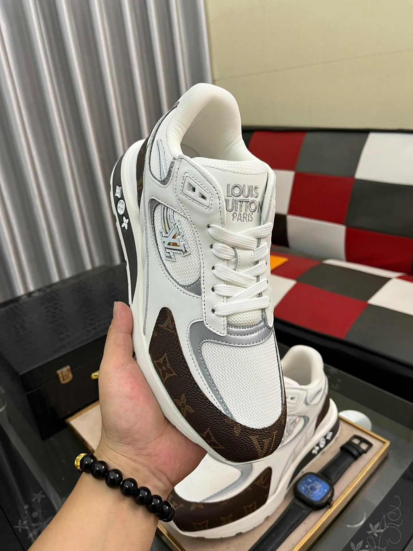 Men's Men's Shoes 💰660⌚️⌚️【LOUIS VUITTON) New 🍀LV Louis Vuitton*——LV classic dad shoes trendy shoes! Made of imported original soft calf leather, imported fly woven lining. Original wear-resistant rubber outsole! High quality products! Code number: 38-44